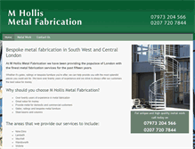 Tablet Screenshot of mhollis-metalfabrication.co.uk